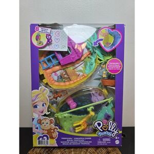 Polly Pocket Polly & Lila Tropicool Pineapple Wearable Purse Compact New 2019